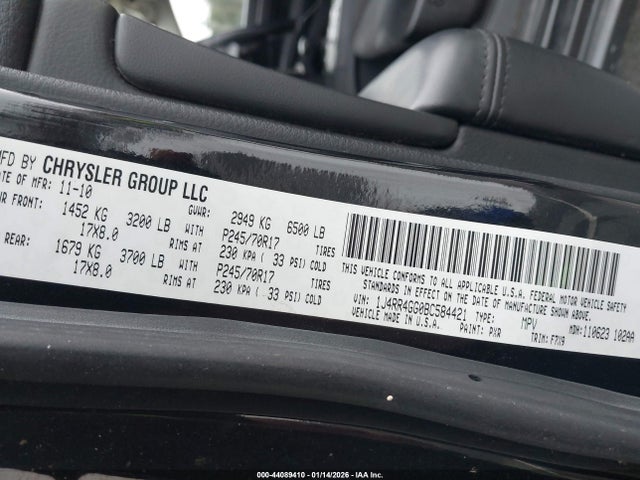 2011 JEEP GRAND CHEROKEE 1J4RR4GG0BC584421 Photo 8