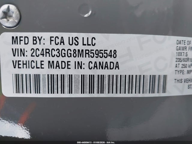 2021 CHRYSLER PACIFICA 2C4RC3GG8MR595548 Photo 8