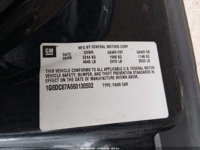 2006 CADILLAC STS 1G6DC67A660130502 Photo 8