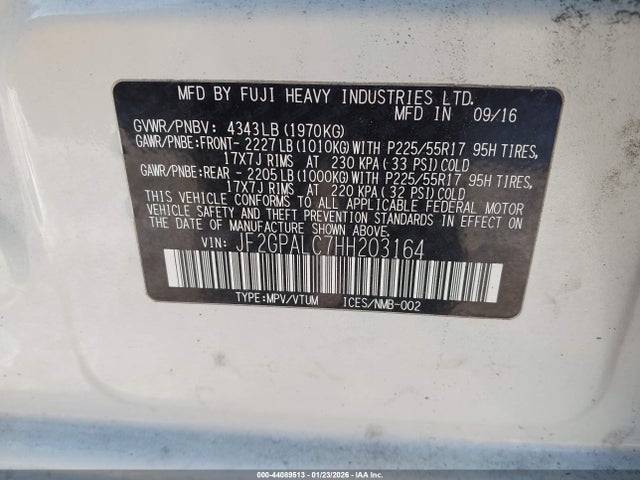 Продажа на аукционе авто 2017 Subaru Crosstrek 2.0i Limited, vin: JF2GPALC7HH203164, номер лота: 44089513