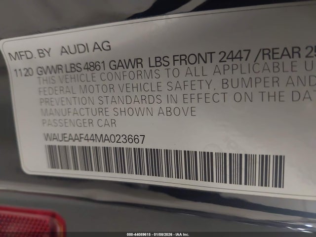2021 AUDI A4 WAUEAAF44MA023667 Photo 8