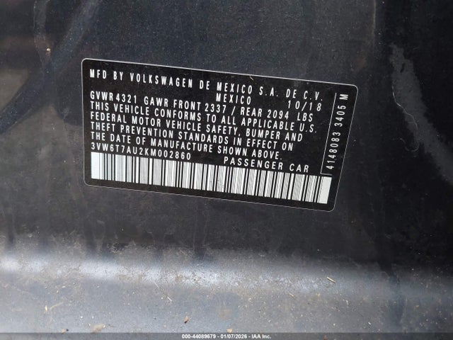 2019 VOLKSWAGEN GOLF GTI 3VW6T7AU2KM002860 Photo 8