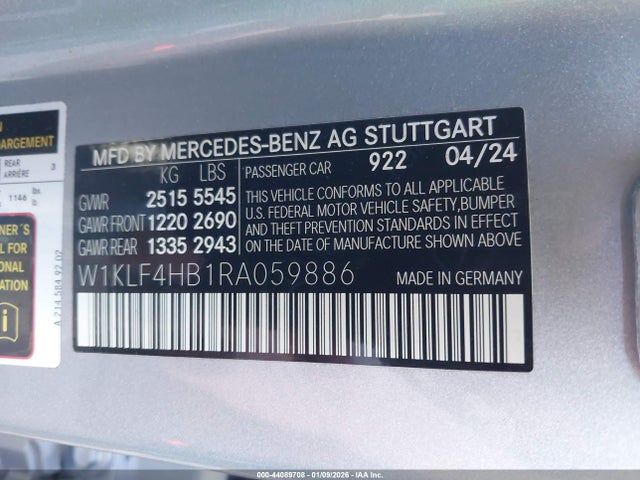 W1KLF4HB1RA059886 Mercedes-Benz E 350