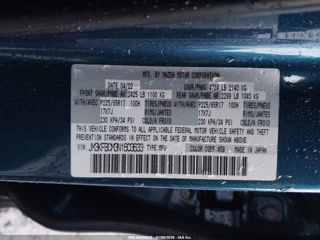 Mazda Cx-5 2.5 S Preferred 2022 JM3KFBCM3N1603633 Image 9