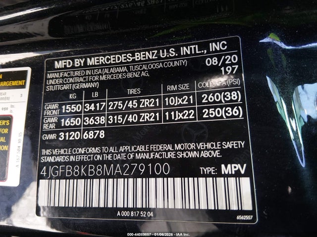 2021 MERCEDES-BENZ AMG GLE 63 4JGFB8KB8MA279100 Photo 8