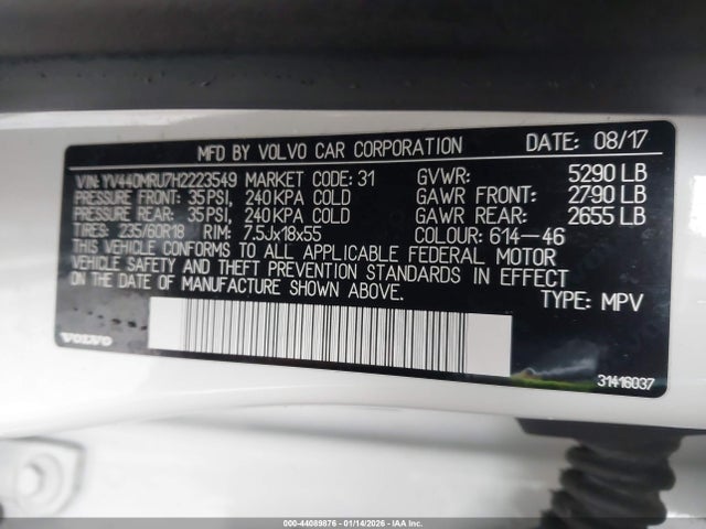 2017 VOLVO XC60 YV440MRU7H2223549 Photo 8