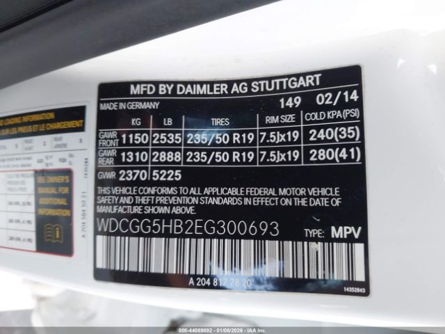 2014 MERCEDES-BENZ GLK 350 WDCGG5HB2EG300693 Photo 8