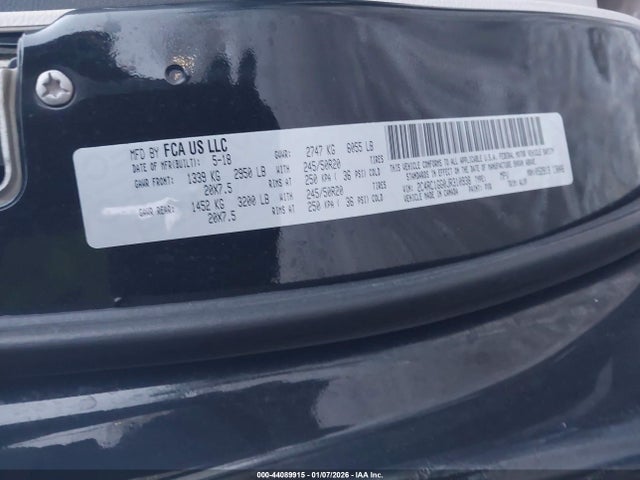 2018 Chrysler Pacifica Limited მანქანა იყიდება აუქციონზე, vin: 2C4RC1GG0JR310938, აუქციონის ნომერი: 44089915