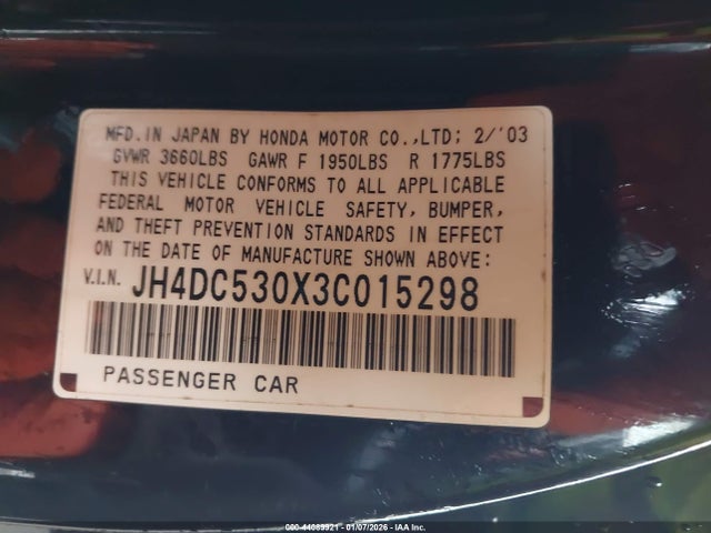2003 ACURA RSX JH4DC530X3C015298 Photo 8