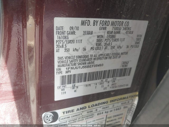 2011 FORD EXPEDITION 1FMJU1J55BEF05493 Photo 8