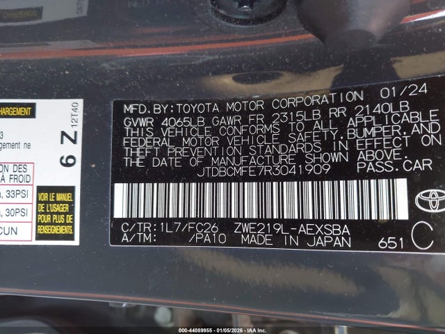 Toyota Corolla Hybrid Se 2024 JTDBCMFE7R3041909 Image 9