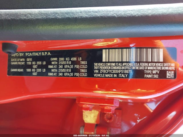 2017 FIAT 500X ZFBCFYCBXHP518971 Photo 8