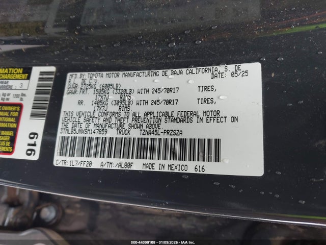 Toyota Tacoma Sr5 2025 3TMLB5JNXSM147859 Image 9
