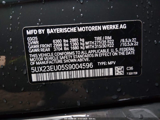 2025 BMW X5 5UX23EU05S9004596 Photo 8