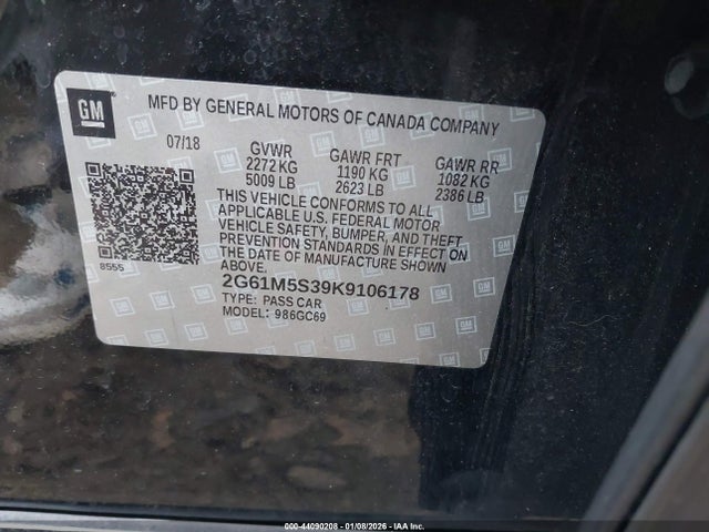 2019 CADILLAC XTS 2G61M5S39K9106178 Photo 8