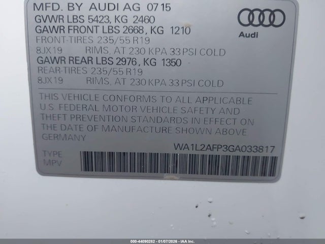2016 AUDI Q5 WA1L2AFP3GA033817 Photo 8