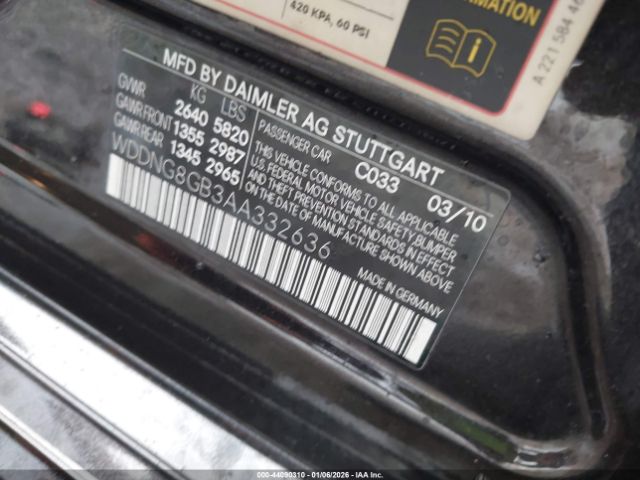 2010 MERCEDES-BENZ S 550 WDDNG8GB3AA332636 Photo 8