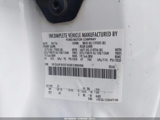 1FDUF5GT3GEC89056 Ford F-550 Chassis Xl