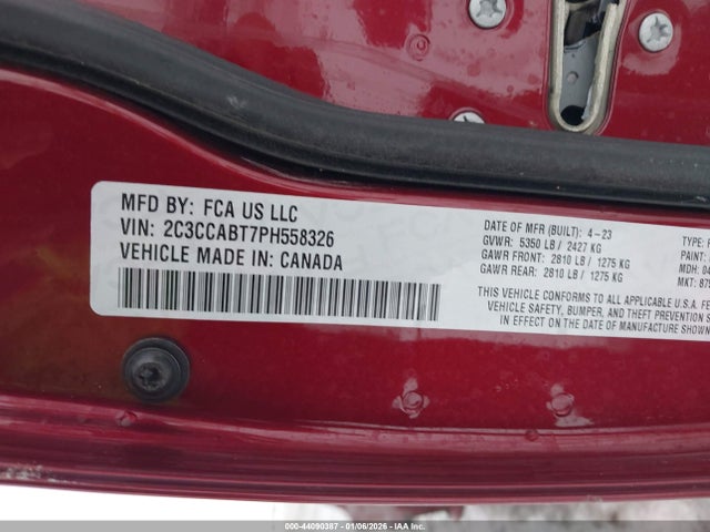 Продажа на аукционе авто 2023 Chrysler 300 300s, vin: 2C3CCABT7PH558326, номер лота: 44090387