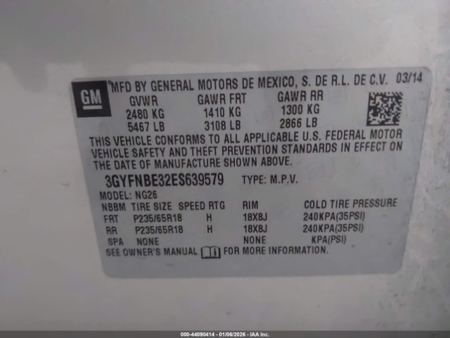 2014 CADILLAC SRX 3GYFNBE32ES639579 Photo 8