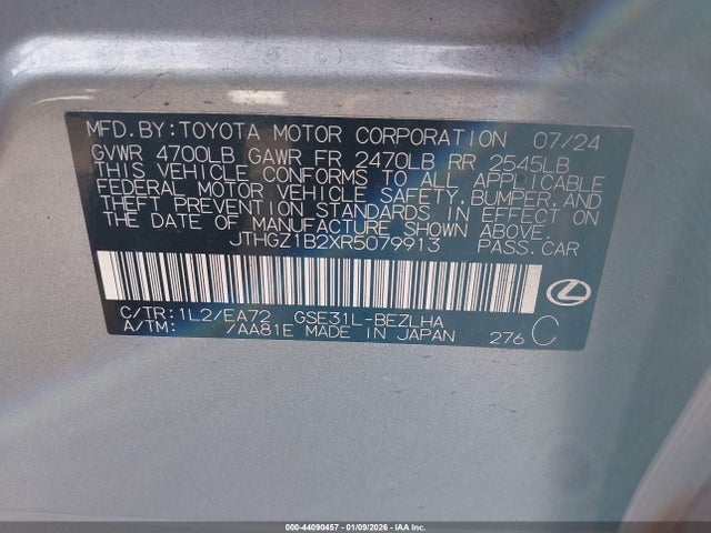 JTHGZ1B2XR5079913 Lexus Is 350 F Sport