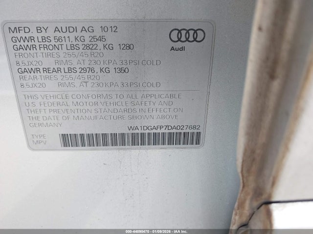 2013 AUDI Q5 WA1DGAFP7DA027682 Photo 8