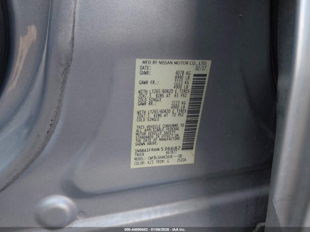 1N6BA1F4XHN536682 Nissan Titan Xd Sv Diesel