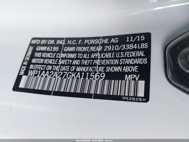 2016 PORSCHE CAYENNE WP1AA2A27GKA11569 Photo 8