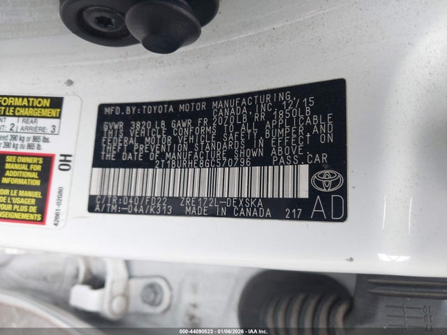 2T1BURHE8GC570796 Toyota Corolla S W/special Edition Pkg