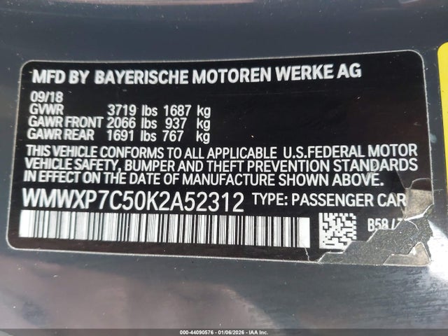 2019 MINI HARDTOP WMWXP7C50K2A52312 Photo 8