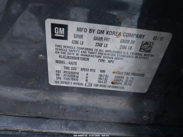 2017 BUICK ENCORE KL4CJBSM8HB159039 Photo 8