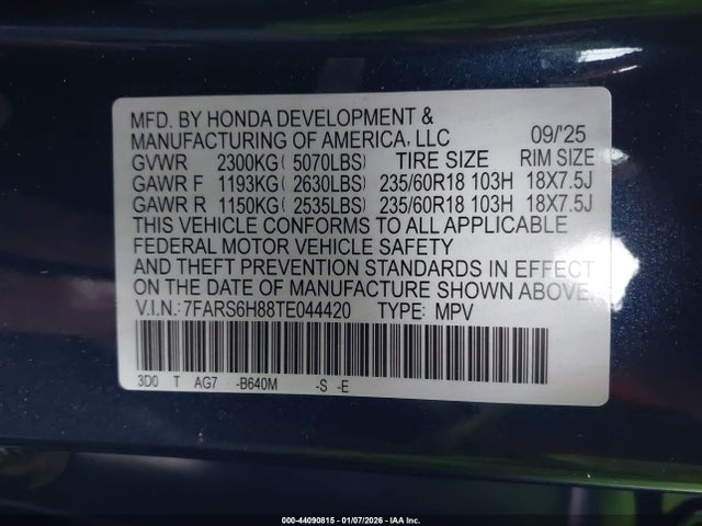 2026 HONDA CR-V HYBRID 7FARS6H88TE044420 Photo 8