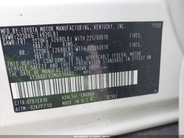 2021 TOYOTA RAV4 HYBRID 4T3B6RFV2MU018662 Photo 8