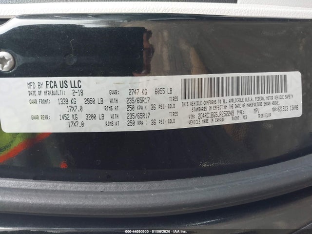 2C4RC1BG5JR252249 Chrysler Pacifica Touring L
