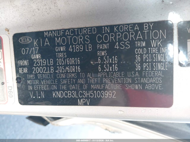 KIA NIRO LX 2017 KNDCB3LC3H5103992 Image 9