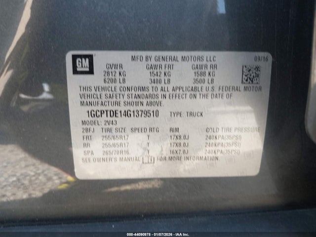 1GCPTDE14G1379510 Chevrolet Colorado Z71
