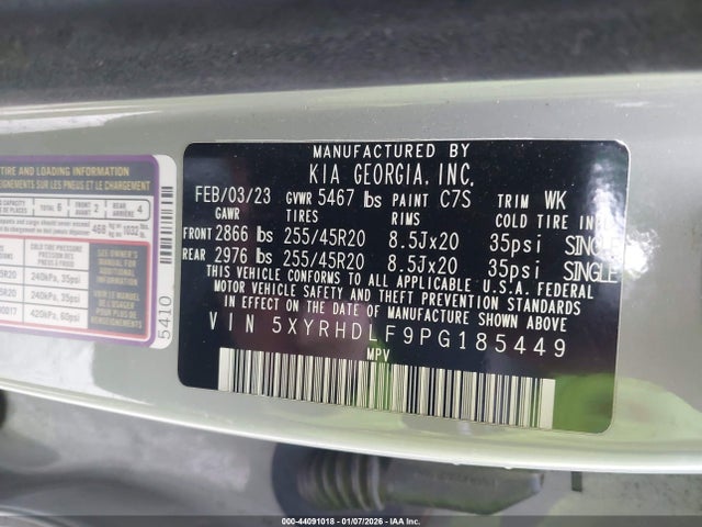 2023 KIA SORENTO 5XYRHDLF9PG185449 Photo 8