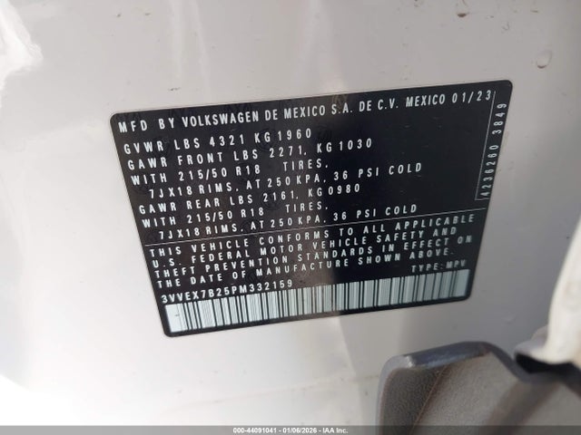 2023 VOLKSWAGEN TAOS 3VVEX7B25PM332159 Photo 8