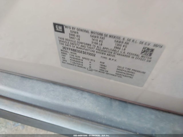 2014 CADILLAC SRX 3GYFNBE35ES679932 Photo 8