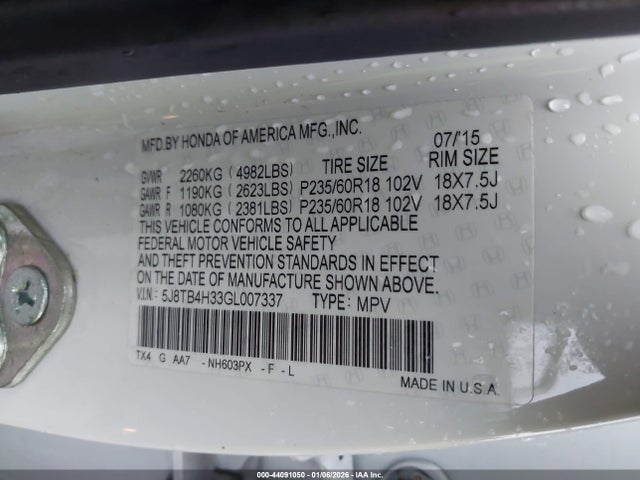 2016 ACURA RDX 5J8TB4H33GL007337 Photo 8