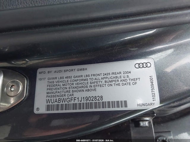 2018 AUDI RS 3 WUABWGFF1J1902828 Photo 8