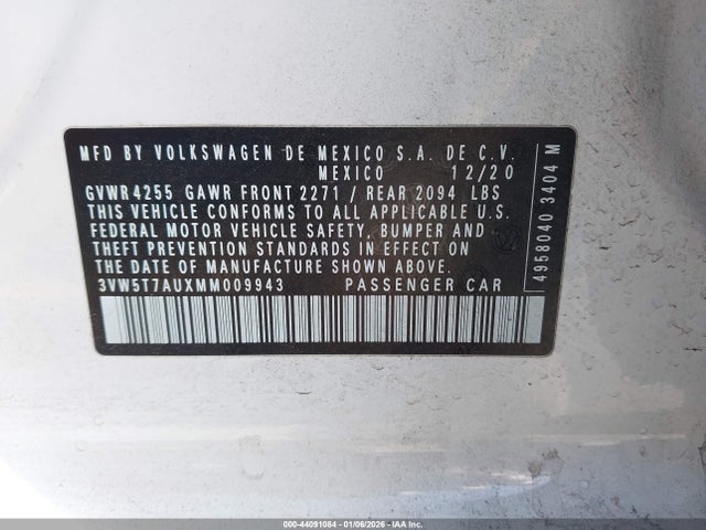 3VW5T7AUXMM009943 Volkswagen Golf Gti 2.0t Autobahn/2.0t S/2.0t Se