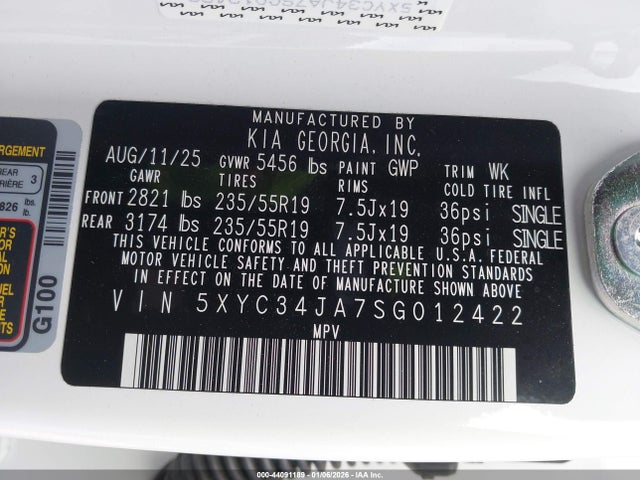 5XYC34JA7SG012422 KIA Ev6 Light Long Range