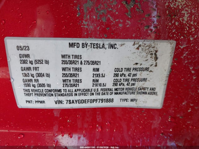 2023 TESLA MODEL Y 7SAYGDEF0PF791888 Photo 8