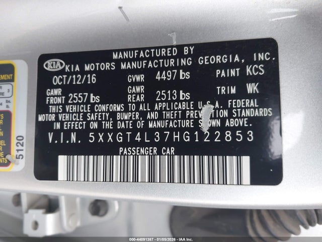 5XXGT4L37HG122853 KIA Optima Lx