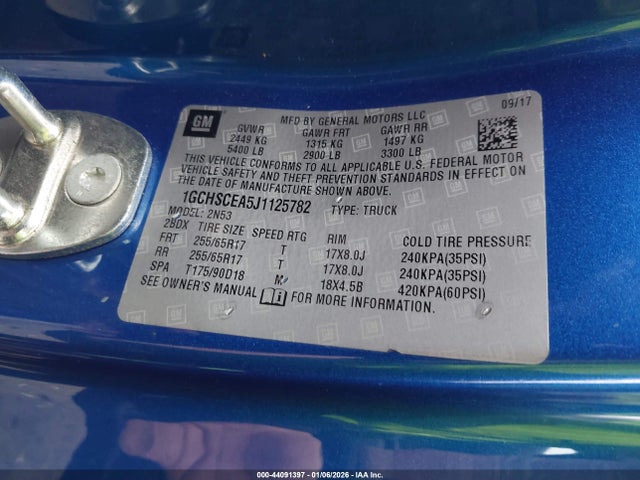 Chevrolet Colorado Lt 2018 1GCHSCEA5J1125782 Image 9