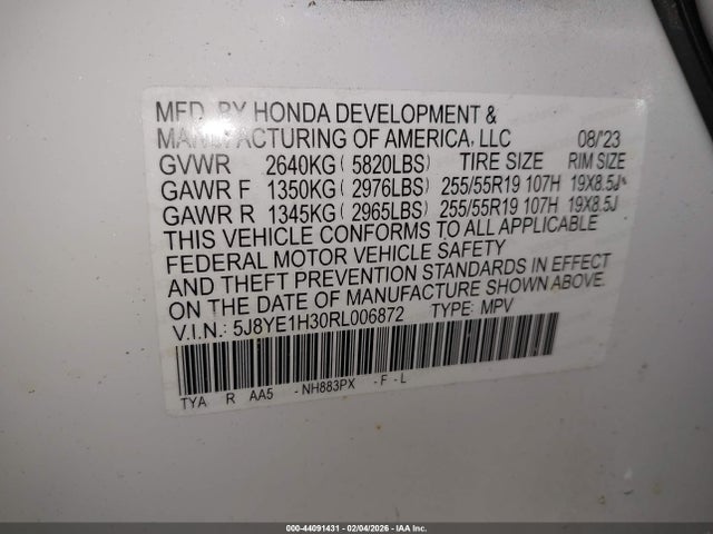 2024 Acura Mdx Standard მანქანა იყიდება აუქციონზე, vin: 5J8YE1H30RL006872, აუქციონის ნომერი: 44091431