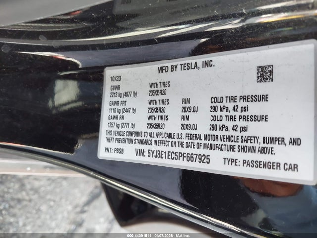2023 TESLA MODEL 3 5YJ3E1EC5PF667925 Photo 8