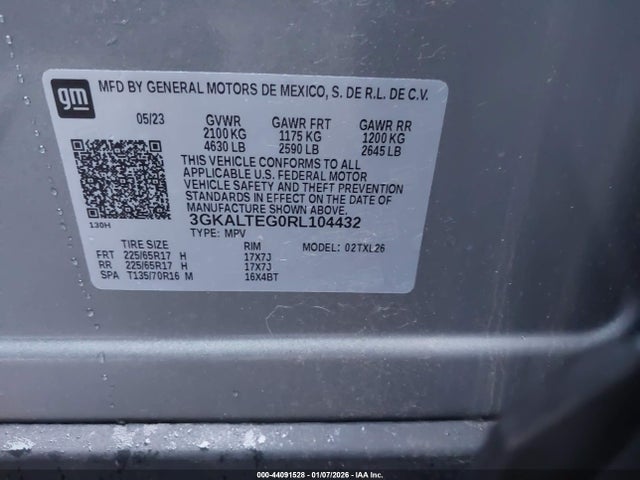Aukcja sprzedaży 2024 Gmc Terrain Awd Sle, vin: 3GKALTEG0RL104432, numer aukcji: 44091528