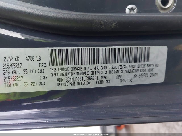 3C4NJDDB4JT366781 Jeep Compass Trailhawk 4x4